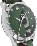 Gucci G Timeless Le Marche Des Merveilles Green Dial Green Leather Strap Watch for Women - YA1264081