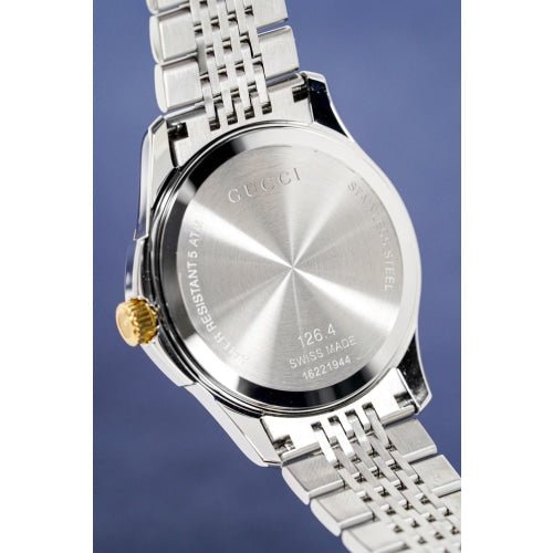 Gucci G Timeless White Dial Two Tone Steel Strap Watch For Men - YA126409
