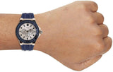 Guess Force White Dial Blue Rubber Strap Watch For Men - W0674G4