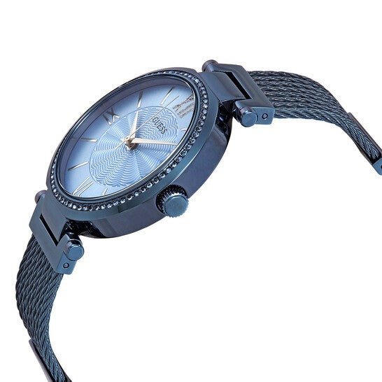 Guess Soho Diamonds Blue Dial Blue Mesh Bracelet Watch For Women - W0638L3