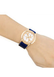 Guess G Twist White Dial Blue Silicone Strap Watch For Women - W0911L6