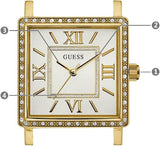 Guess White Dial Gold Mesh Bracelet Watch For Women - W0826L2