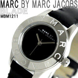 Marc Jacobs Blade Black Dial Black Leather Strap Watch for Women - MBM1211