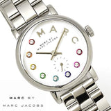 Marc Jacobs Baker Dexter White Dial SIlver Stainless Steel Strap Watch for Women - MBM3423