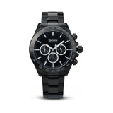 Hugo Boss Ikon Chronograph Black Dial Black Steel Strap Watch for Men - 1512961