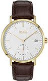 Hugo Boss Corporal White Dial Brown Leather Strap Watch for Men - 1513640