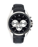 Hugo Boss Driver Black Dial Black Leather Strap Watch for Men - 1512879