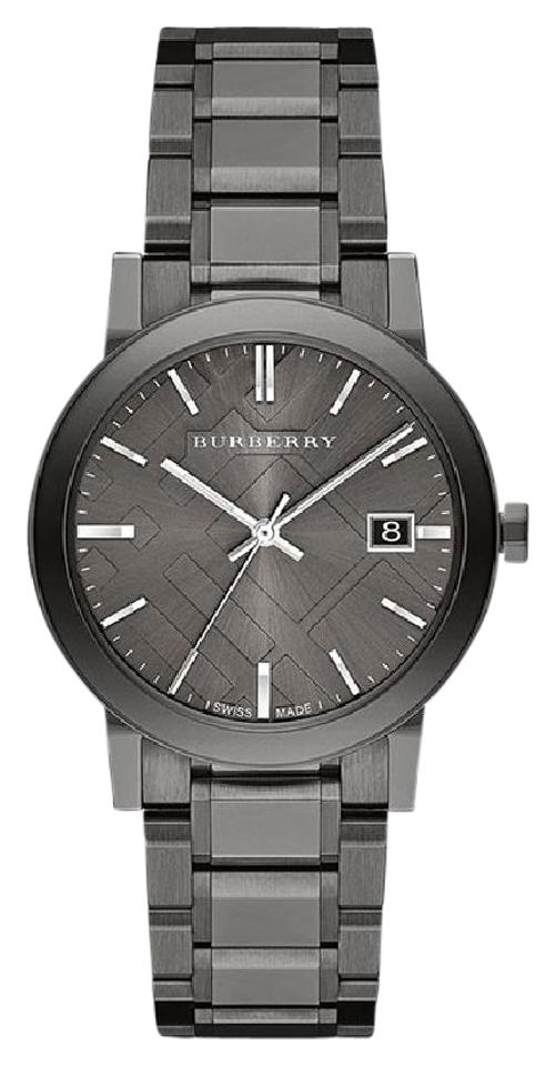 Burberry The City Gunmetal Dial Stainless Steel Strap Watch for Men - BU9007