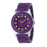 Marc Jacobs Pelly Purple Dial Purple Silicone Strap Watch for Women - MBM2505