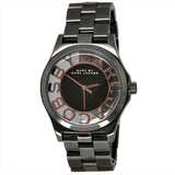 Marc Jacobs Henry Black Skeleton Dial Black Stainless Steel Strap Watch for Women - MBM3254