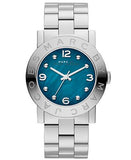 Marc Jacobs Amy Light Blue Dial Silver Stainless Steel Strap Watch for Women - MBM3272