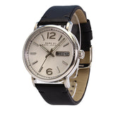 Marc Jacobs Fergus White Dial Black Leather Strap Watch for Men - MBM5076