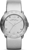 Marc Jacobs Amy White Dial Grey Leather Strap Watch for Women - MBM8626