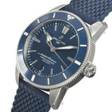 Breitling Superocean Heritage II B20 44mm Blue Dial Blue Rubber Strap Mens Watch - AB2030161C1S1