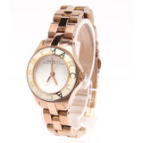 Marc Jacobs Blade White Dial Rose Gold Stainless Steel Strap Watch for Women - MBM3076