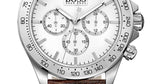 Hugo Boss Ikon White Dial Brown Leather Strap Watch for Men - 1513175