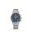 Hugo Boss Aeroliner Blue Dial Silver Steel Strap Watch for Men - 1513183