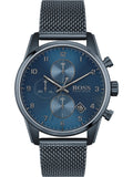 Hugo Boss Skyamaster Chronograph Blue Dial Blue Mesh Bracelet Watch for Men - 1513836