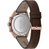 Hugo Boss Champion Blue Dial Brown Leather Strap Watch for Men - 1513817