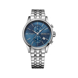 Hugo Boss Jet Blue Dial Silver Steel Strap Watch for Men - 1513384