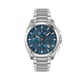 Hugo Boss Grandmaster Blue Dial Silver Steel Strap Watch for Men - 1513884