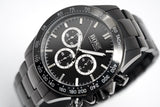 Hugo Boss Ikon Chronograph Black Dial Black Steel Strap Watch for Men - 1512961