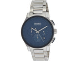 Hugo Boss Peak Chronograph Blue Dial Silver Steel Strap Watch for Men - 1513763