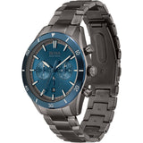 Hugo Boss Santiago Blue Dial Grey Steel Strap Watch for Men - 1513863