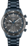 Hugo Boss Santiago Grey Dial Blue Steel Strap Watch for Men - 1513865