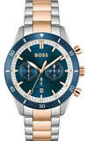 Hugo Boss Santiago Blue Dial Two Tone Steel Strap Watch for Men - 1513937
