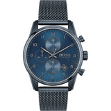 Hugo Boss Skyamaster Chronograph Blue Dial Blue Mesh Bracelet Watch for Men - 1513836