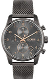 Hugo Boss Skymaster Grey Dial Grey Mesh Bracelet Watch for Men - 1513837