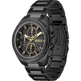 Hugo Boss Volane Black Dial Black Steel Strap Watch for Men - 1513950