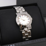 Marc Jacobs Amy White Dial Silver Stainless Steel Strap Watch for Women - MBM3217