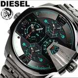 Diesel Uber Chief Black Dial Grey Stainless Steel Strap Watch For Men - DZ7372