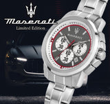 Maserati Royale Chronograph Grey Dial Silver Steel Strap Watch For Men - R8873637003