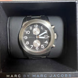 Marc Jacobs Larry Black Dial Silver Stainless Steel Strap Watch for Men - MBM5050