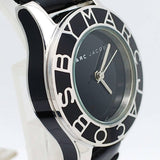 Marc Jacobs Blade Black Dial Black Leather Strap Watch for Women - MBM1082