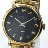 Marc Jacobs Baker Black Dial Gold Stainless Steel Strap Watch for Women - MBM3355