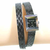 Gucci G-Frame Black Dial Black Leather Strap Watch For Women - YA128526