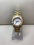 Marc Jacobs Amy White Dial Gold Stainless Steel Strap Watch for Women - MBM3051