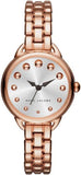 Marc Jacobs Betty White Dial Rose Gold Stainless Steel Strap Watch for Women - MJ3496