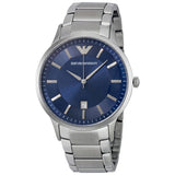 Emporio Armani Renato Blue Dial Silver Steel Strap Watch For Men - AR2477