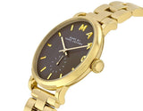 Marc Jacobs Baker Grey Dial Gold Stainless Steel Strap Watch for Women - MBM3281