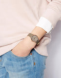 Marc Jacobs Baker Grey Dial Grey Leather Strap Watch for Women - MBM1318