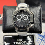 Tissot T Race Chronograph Black Dial White Rubber Strap Watch for Men - T048.417.27.057.05