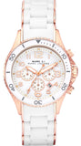 Marc Jacobs Rock Chronograph White Dial White Stainless Steel Strap Watch for Women - MBM2547