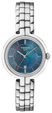 Tissot T Lady Flamingo Blue Mother of Pearl Dial Silver Steel Strap Watch For Women - T094.210.11.121.00