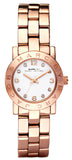 Marc Jacobs Mini Amy White Dial Rose Gold Stainless Steel Strap Watch for Women - MBM3078