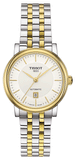 Tissot T Classic Carson Premium White Dial Two Tone Stainless Steel Strap Watch for Women - T122.207.22.031.00